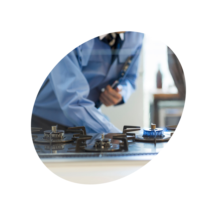 ガスコンロ点検の写真